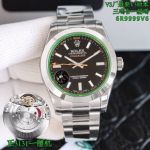 VS Factory Rolex Milgauss 3131 Movement 40mm 904L Steel Black on SS Band Watch